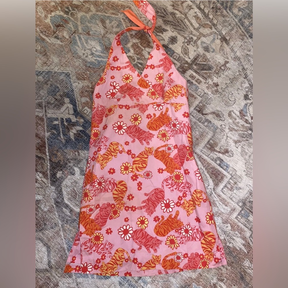 90’s Lilly Pulitzer Tango Tigers Vintage Dress Girls Size 8 Hard To Find
